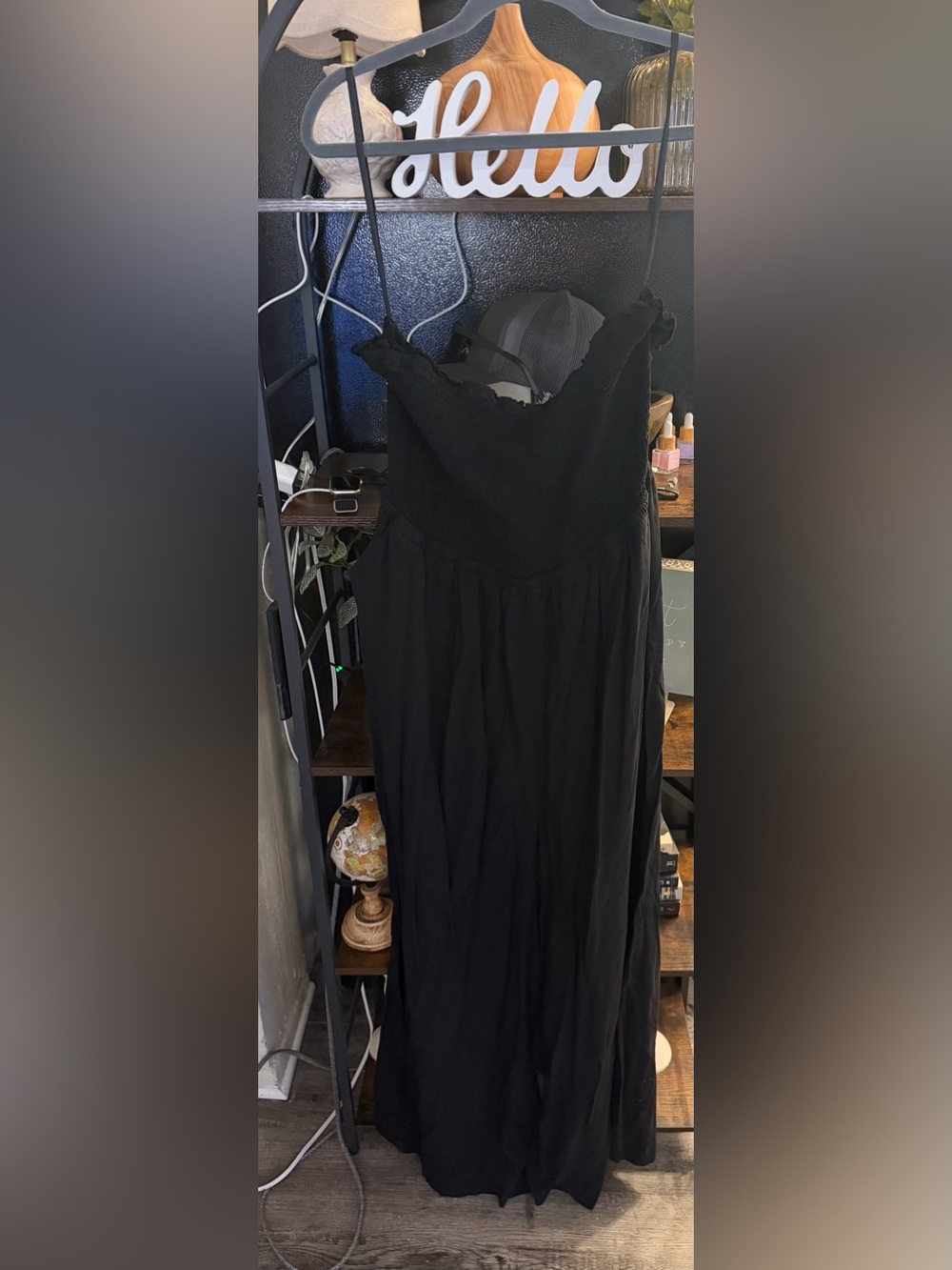 torrid Black Sleeveless Jumpsuit with Smocked Bodice